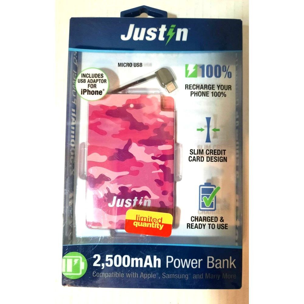 Just in 2,500 mAh Power Bank - New/portable/charger/adapter/slim